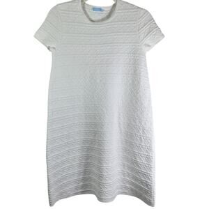 J. McLaughlin Women’s White Knit Dress size Medium Catalina Cloth quiet luxury‎